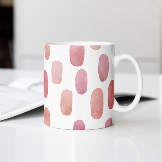 Mug Pinceau rose aquarelle. Motif mignon moderne (Créateur téléchargé)