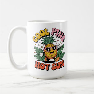 Mug Pinède Cool Soleil Chaud Vibes Rétro Ananas Été