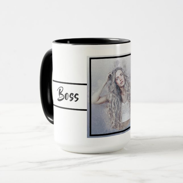 Mug Pinglette photo du patron 15oz (Devant gauche)