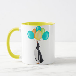 Mug Pingouin Avec Ballons Colorés