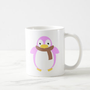 Mug Pingouin coloré mignon dans l'écharpe