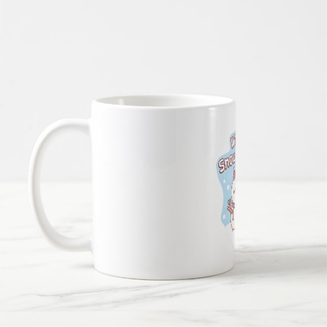 Mug Pingouin Cute Construire Un Hiver Snowman Est Muc  (Gauche)