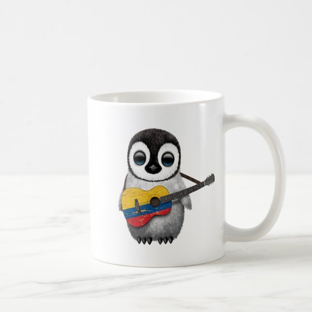 Mug Pingouin de bébé jouant la guitare colombienne de (Droite)