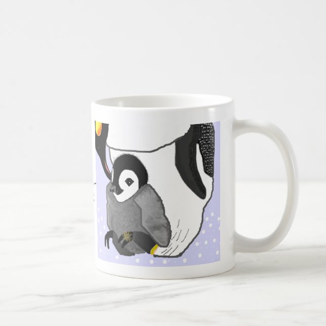 Mug Pingouin de mère et de bébé (Droite)