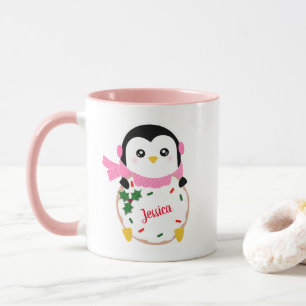 Mug Pingouin de Noël personnalisé