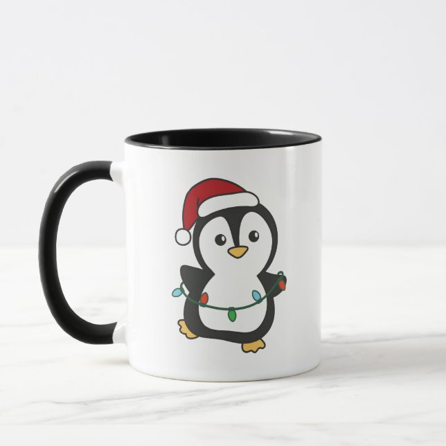 Mug Pingouin Noël Animaux d'hiver Pingouines de vacanc (Gauche)