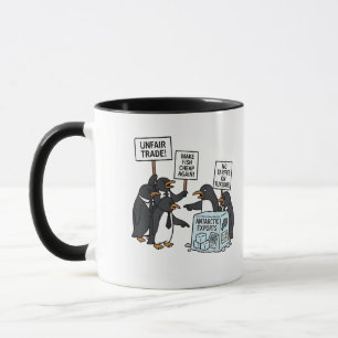 Mug Pingouins contre les tarifs douaniers anti-Trump