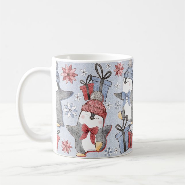 Mug Pingouins dansants hivernaux (Gauche)