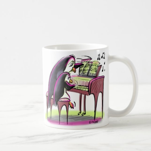 Mug pingouins de piano (Droite)