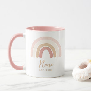 Mug Pink Boho Rainbow Nana a établi la fête des mères