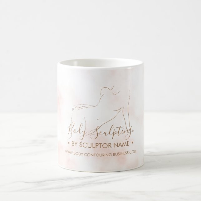Mug Pink Brown Body sculpting contouring spa (Centre)