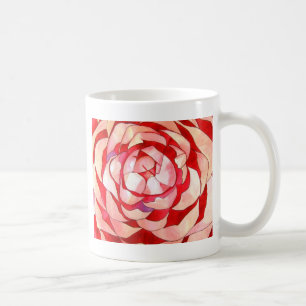 Mug Pink Camellia abstract art painting original