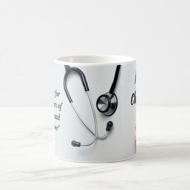 Mug Pink Daisy Floral Nurse Cadeau (Centre)