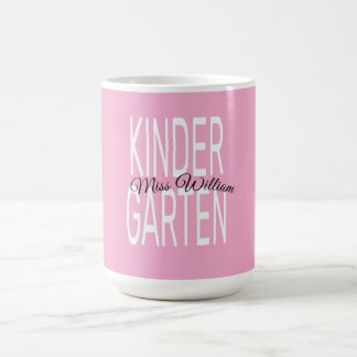 Mug Pink Kindergarten Miss William Custom Teacher Fabr