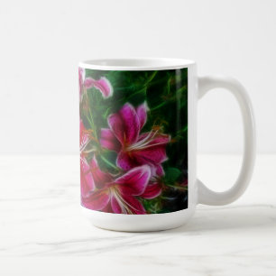 Mug Pink Lilies Impressionniste Floral Peinture Art