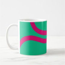 Mug – Pink Lines on Green