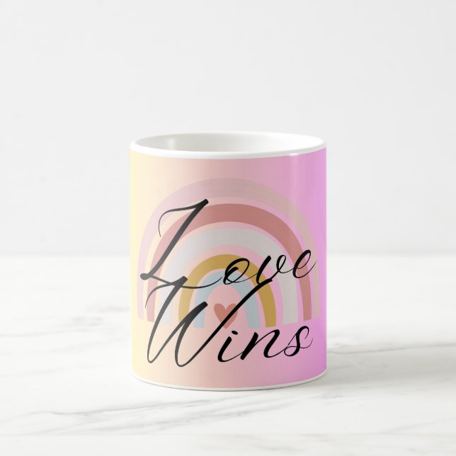Mug Pink Minimalist Love Wins (Center)