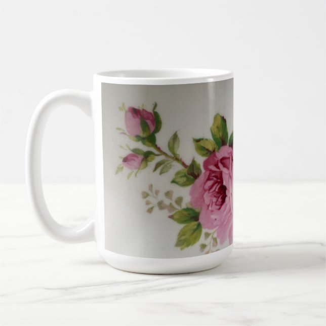 Mug Pink Rose Elegance (Gauche)