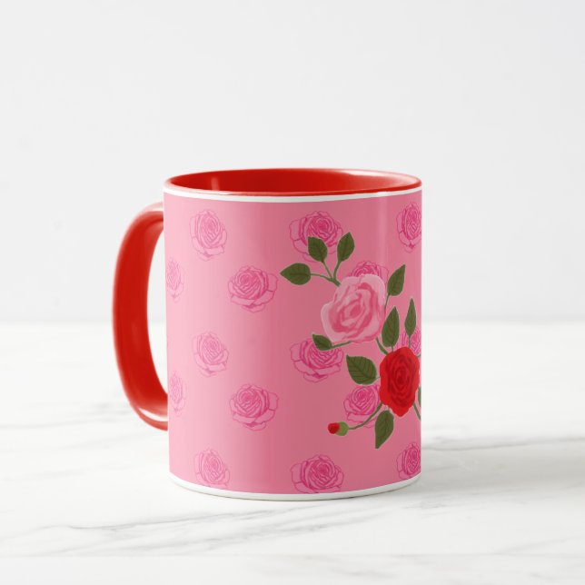 Mug pink roses (Devant gauche)