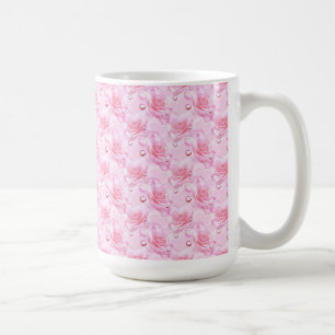 Mug/Pink Roses & Hearts Coffee Mug