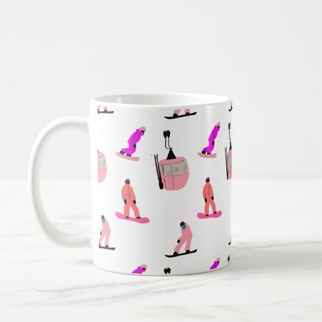 Mug Pink Snowboard (Gauche)
