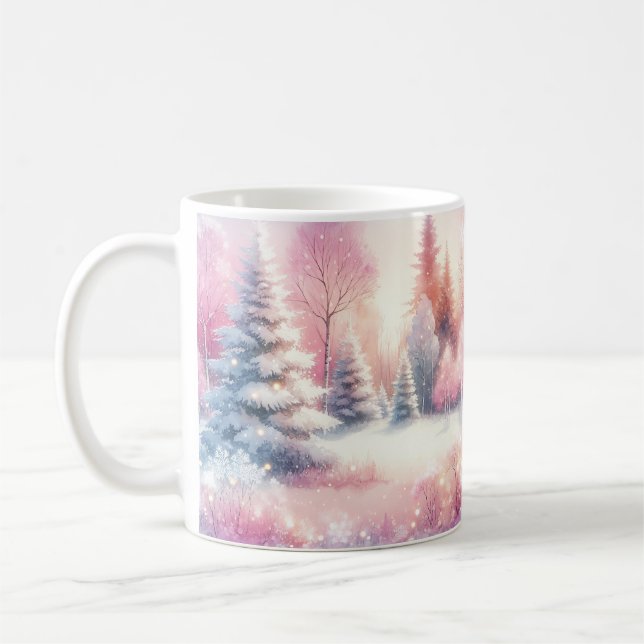 Mug Pink Winter Wonderland Noël (Gauche)