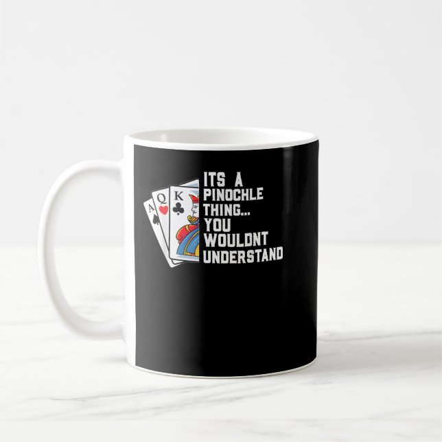 Mug Pinochle Joueur Gif Funny Pinochle jeu de carte (Gauche)