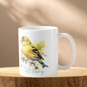 Mug Pinson jaune aquarelle