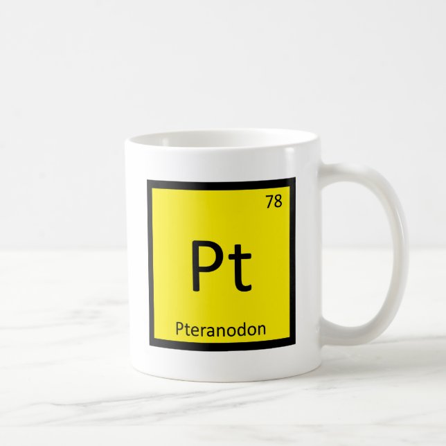 Mug Pinte - Symbole de Tableau périodique de dinosaure (Droite)