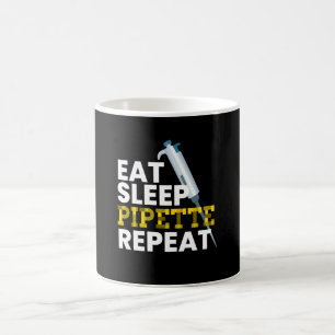 Mug Pipette Dormir Répéter La Microbiologie