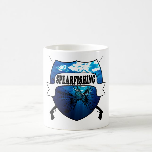 Mug Piqué de pêche de la lance | | de Spearfishing | (Centre)