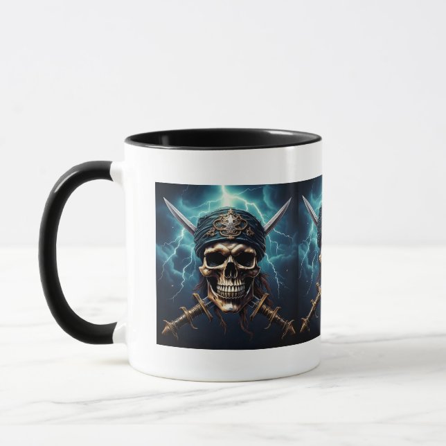 Mug Pirate crâne avec Musique d'épées (Gauche)
