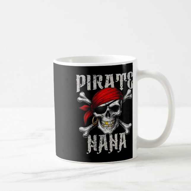 Mug Pirate Nana Jolly roger Drapeau Et Crossbones Crân (Droite)