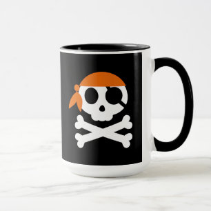 Mug Pirate Skull Skeleton Bandanna