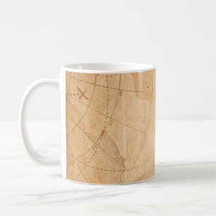 Mug pirates âgés carte au trésor arrière-plan, trésor,