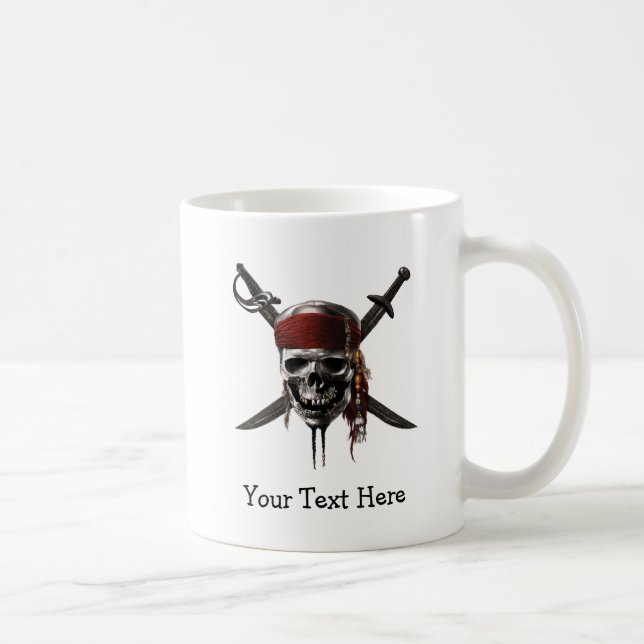Mug Pirates du logo du crâne des Caraïbes (Droite)