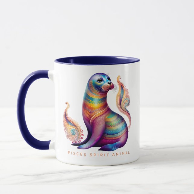 Mug Pisces Spirit Animal Seal Alebrije Femme (Gauche)