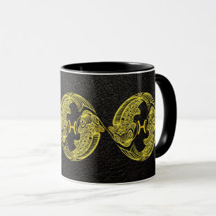 Mug Pisques d'or en cuir