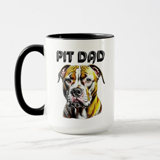 Mug Pit Bull Papa | AMOUREUX DES CHIENS (Gauche)