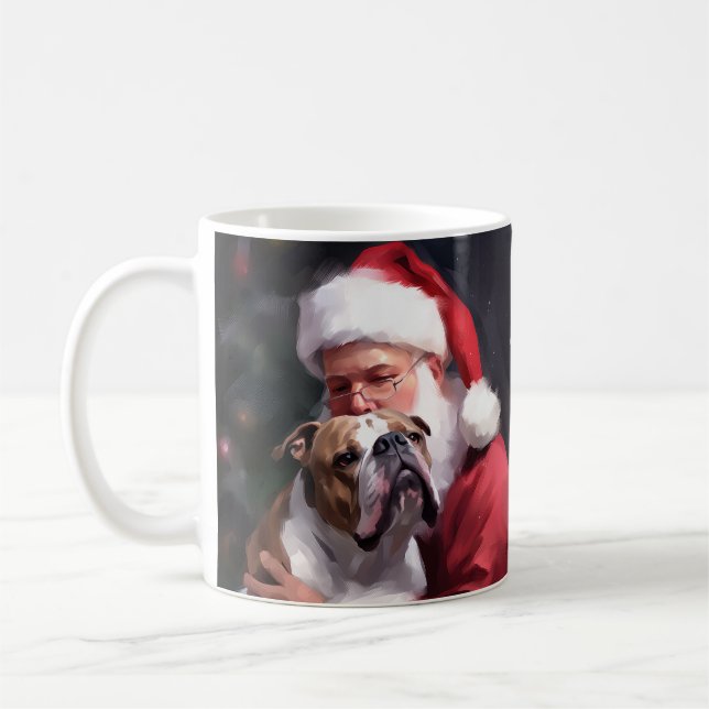 Mug Pitbull avec Noël Festif du Père Noël (Gauche)