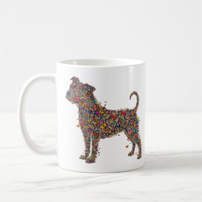 Mug Pitbull Butterfly Silhouette Art | Bully Dog Lover (Gauche)