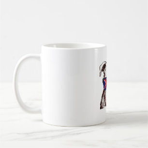 Mug Pitbull portant des lunettes de soleil Union Jack