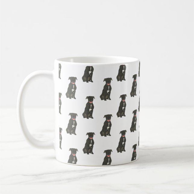Mug Pitbull Staffy (noir) (Gauche)