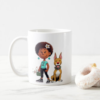 Mug Pittie en bougie de fleurs