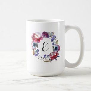 Mug Pivoine de fleur sauvage florale avec le