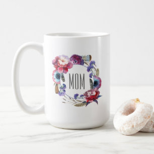 Mug Pivoine de fleur sauvage florale avec le jour de