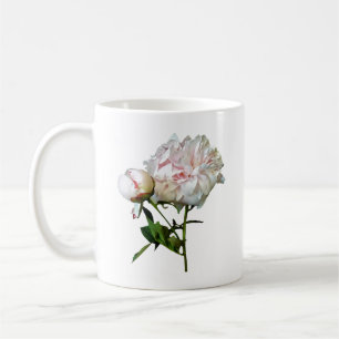 Mug Pivoine rose pâle et bourgeon