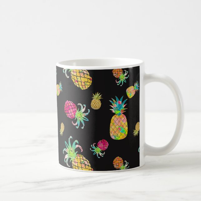 Mug PixDezines Aloha Ananas+Aquarelle Florale (Droite)