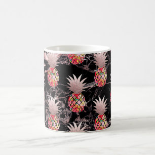 Mug PixDezines Aloha Ananas+Faux Or Rose