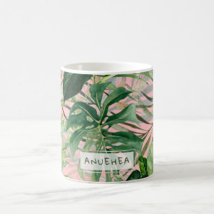 Mug PixDezines Aquarelle Foliage tropical